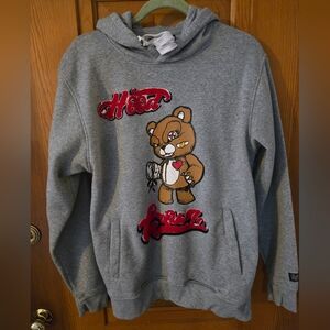 BLEEKER & MERCER Gray “Hood Grown” Graphic Crewneck Sweatshirt Adult Medium